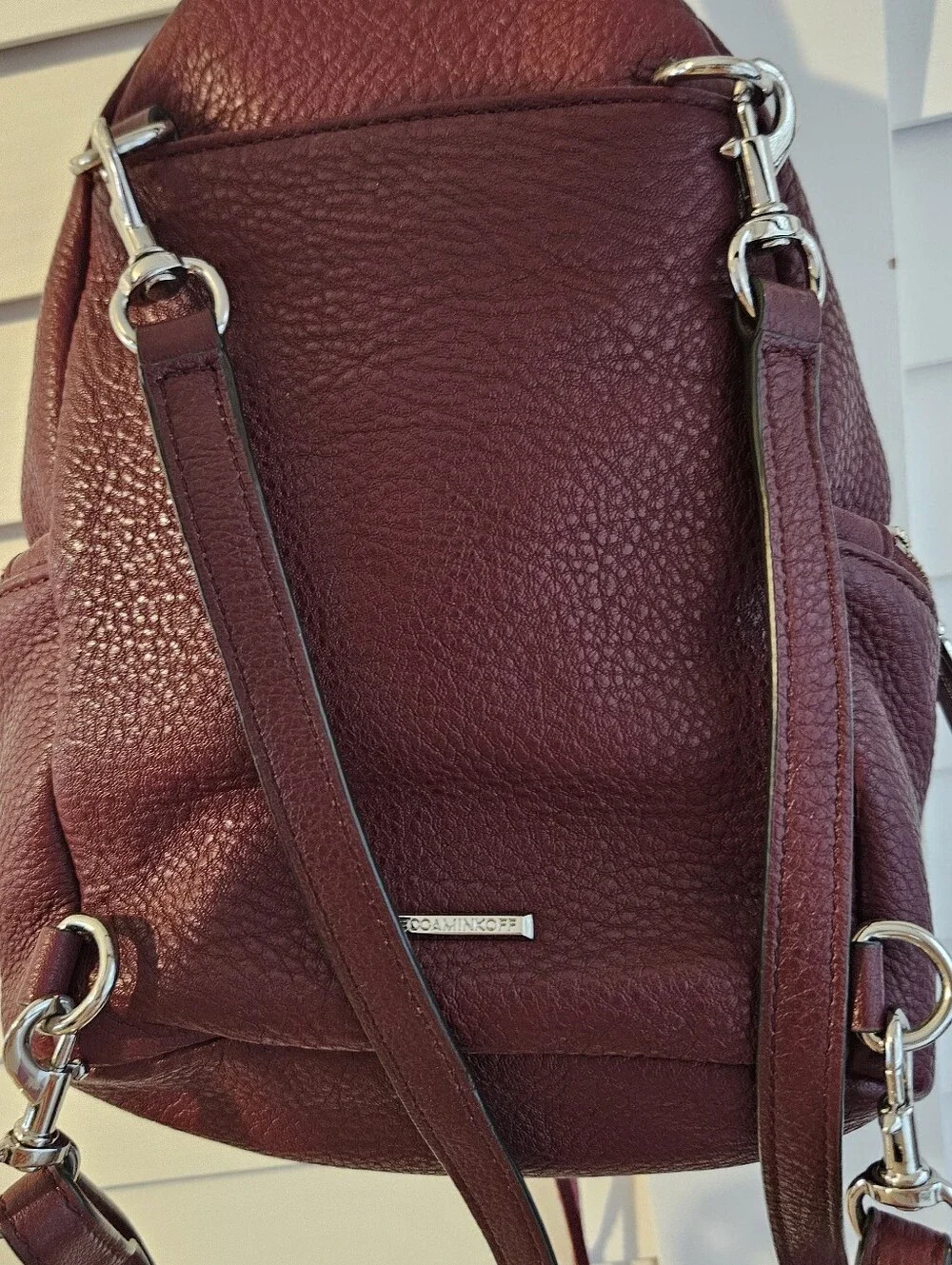 Rebecca Minkoff Burgundy Mini Backpack - Picture 10 of 12